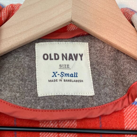 Old Navy Women's Wool Blend Brown Hooded Coat with Toggle Closure Size XS - Picture 4 of 9